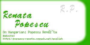 renata popescu business card